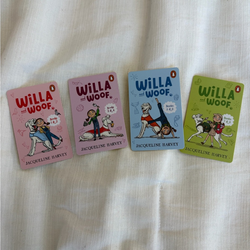 Willa and Woof Kids Book Set by - Pink, Purple, Blue, Green